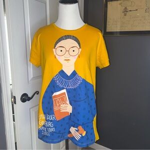 Piccolina Ruth Bader Ginsburg Graphic Tee Shirt Size Large